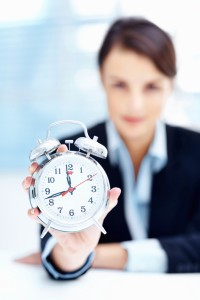 Business professional working with real-time data